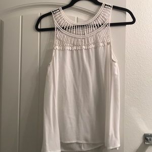 White Crochet tank